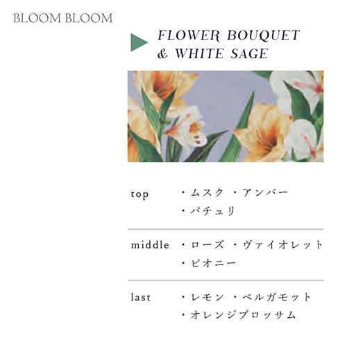 【BLOOM BLOOM】ワードローブサシェ  ＜フラワーブーケ・セージの香り＞