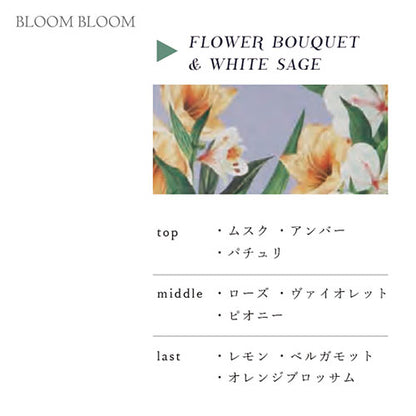 【BLOOM BLOOM】ワードローブサシェ  ＜フラワーブーケ・セージの香り＞