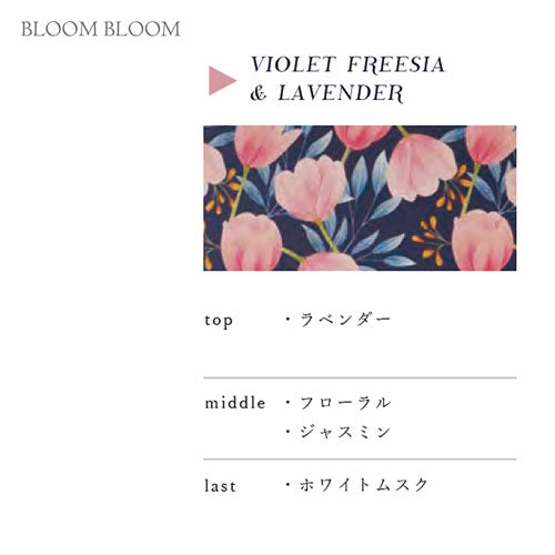 【BLOOM BLOOM】ワードローブサシェ  ＜フリージア・ラベンダーの香り＞